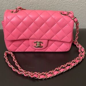 Chanel Quilted Pink Crossbody Bag